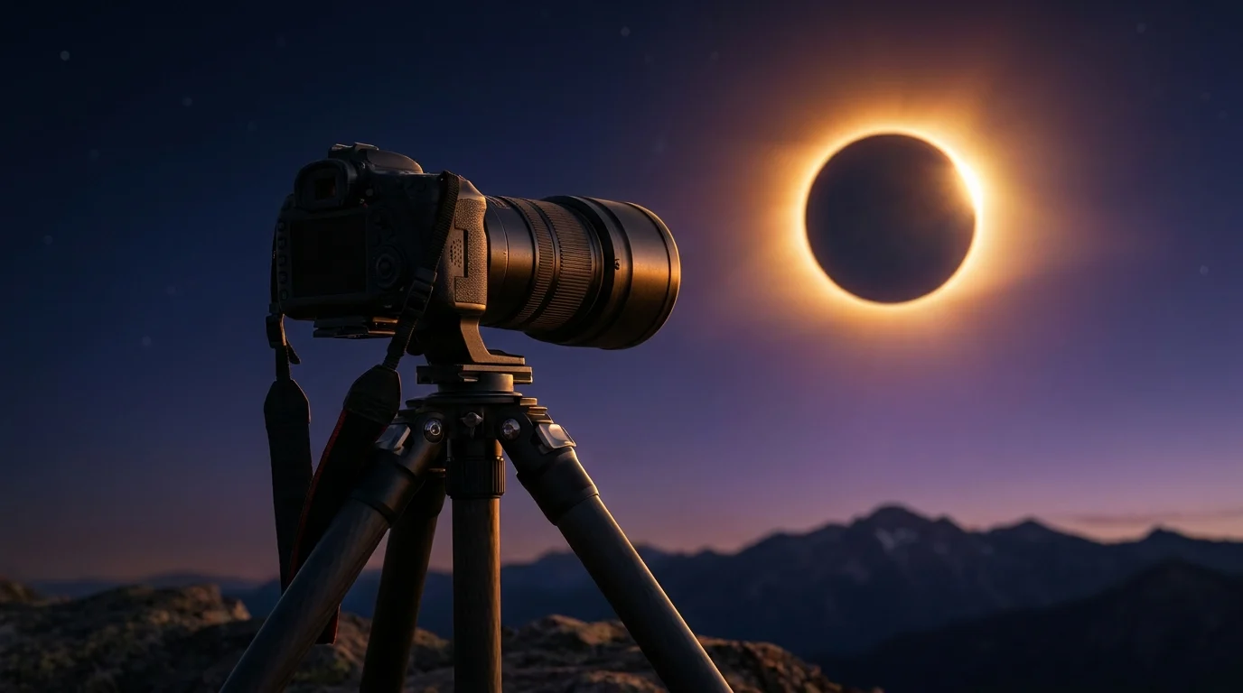 Ajustes de cámara para el eclipse total: exposición y horquillado