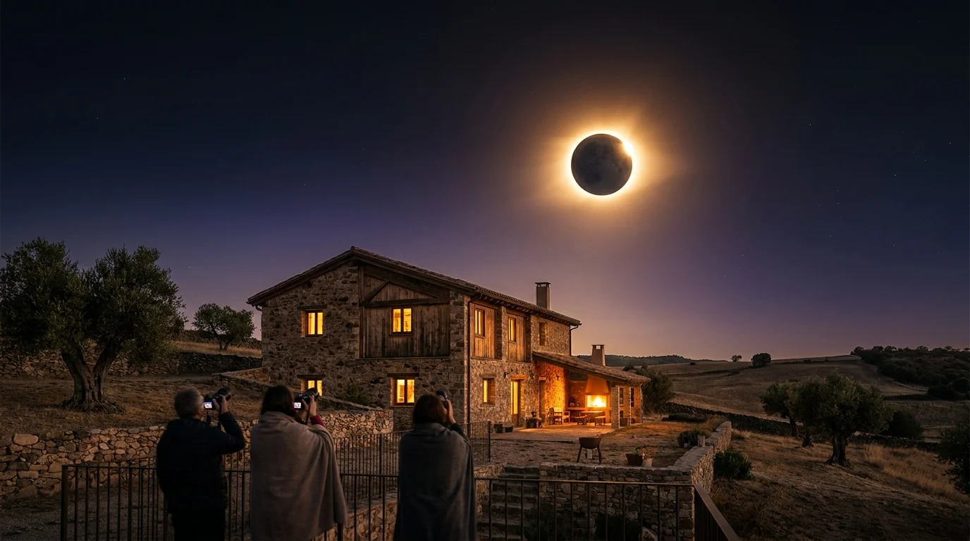 Campings y pernocta para ver el eclipse 2026 en la franja de totalidad