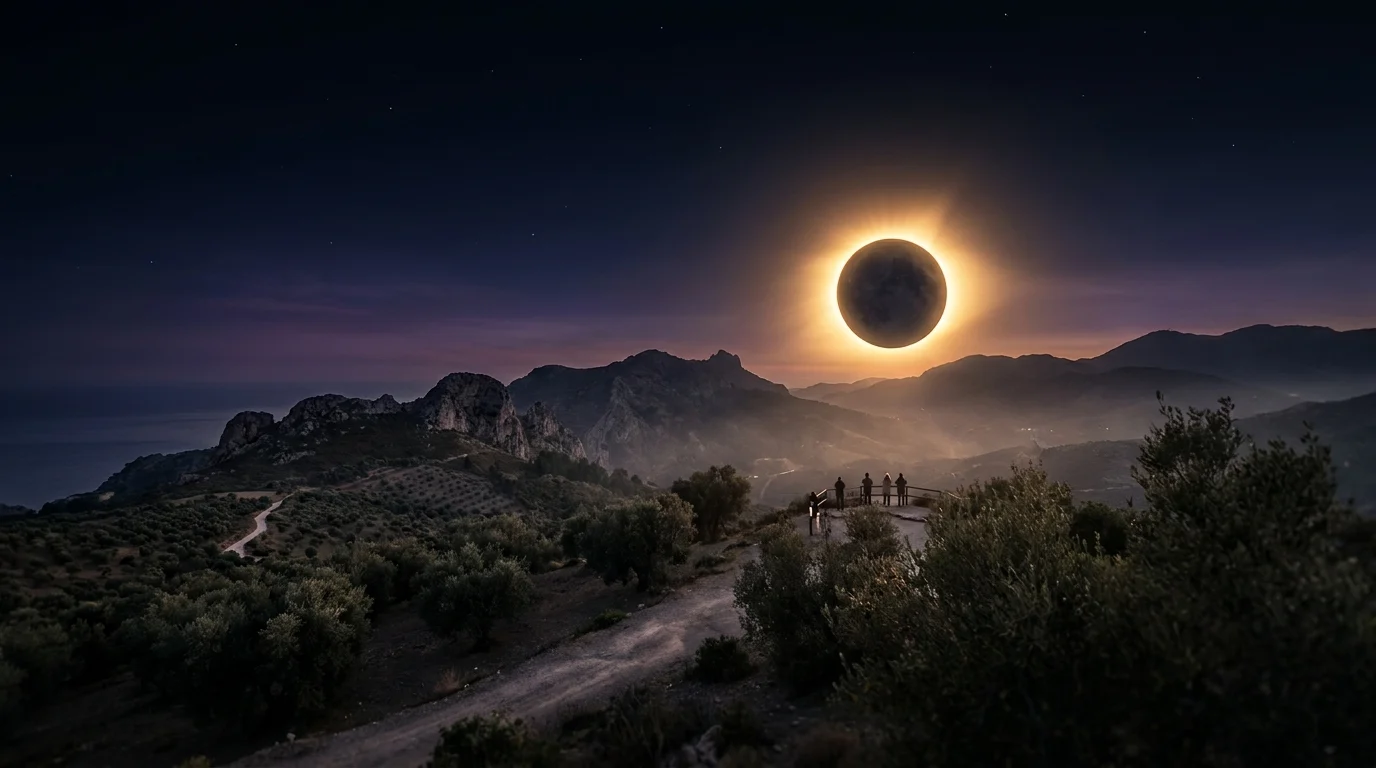 Dónde ver el eclipse total cerca de Málaga y el sur de España