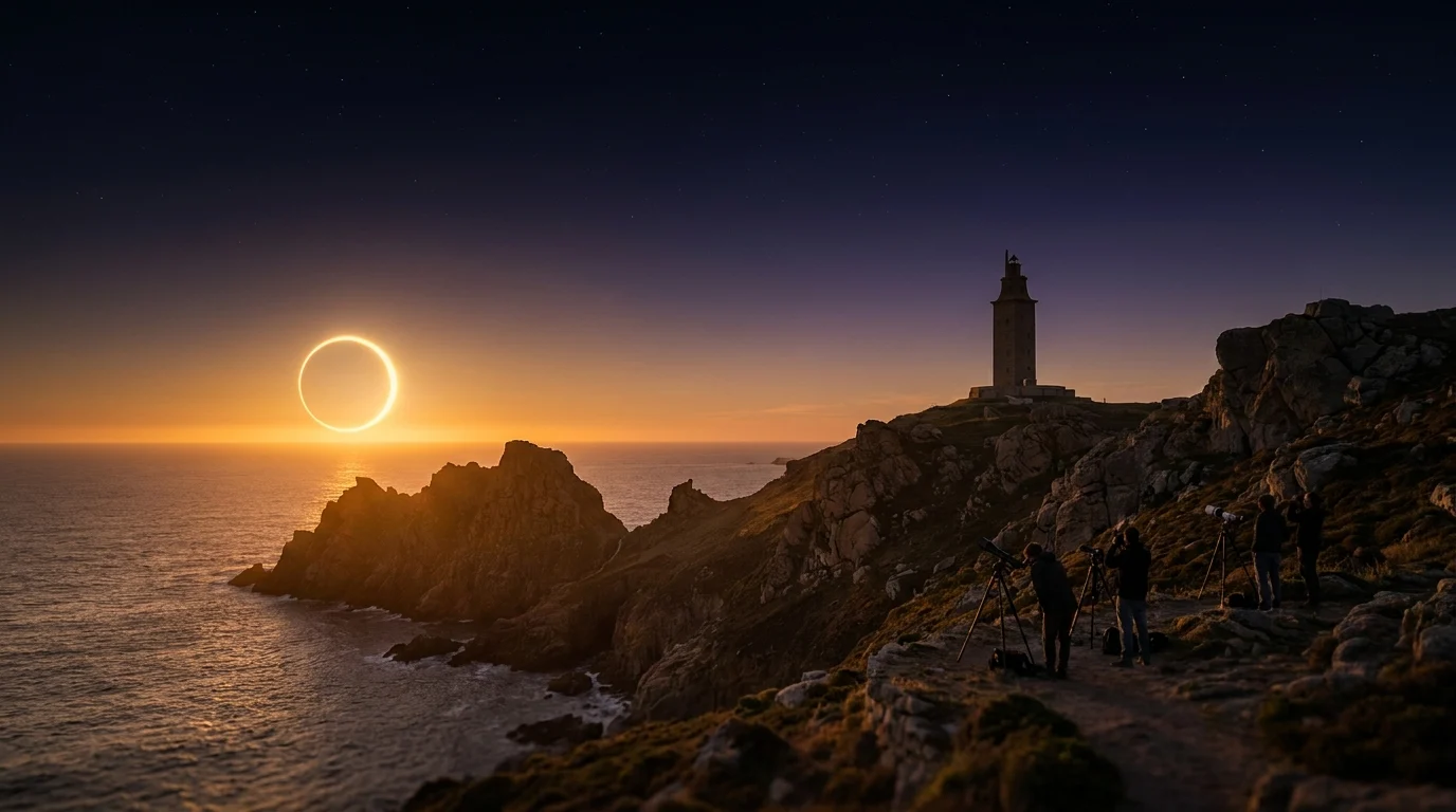 Ver el eclipse 2026 desde Fisterra y la Costa da Morte