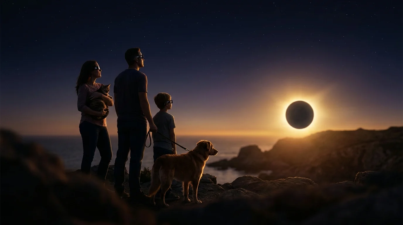 Eclipse 2026 y mascotas: cómo afecta a perros y gatos