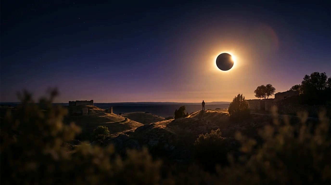 Ver el eclipse total en Valladolid: hora exacta y mejores zonas