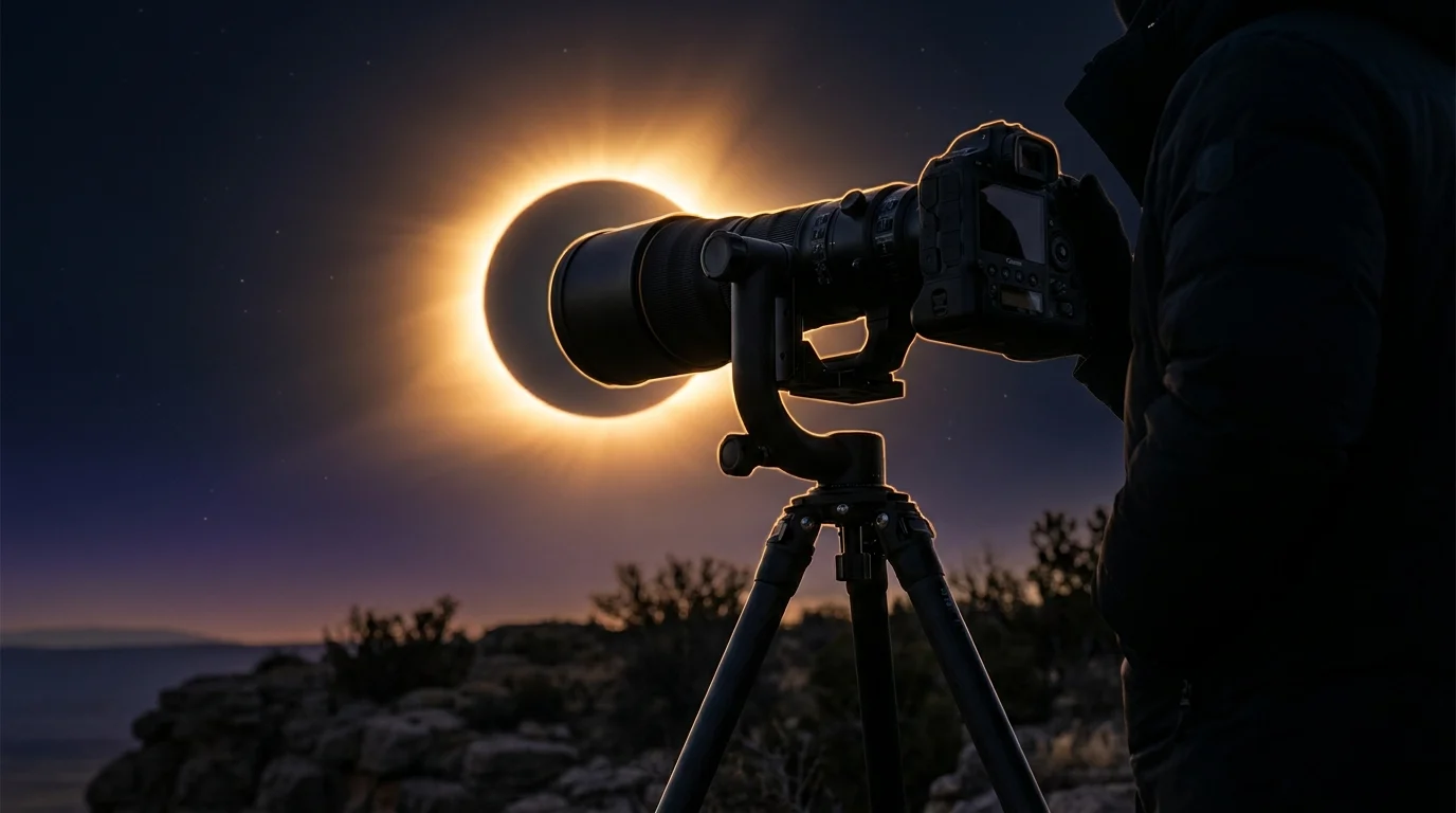 Qué teleobjetivo y trípode necesitas para fotografiar el eclipse
