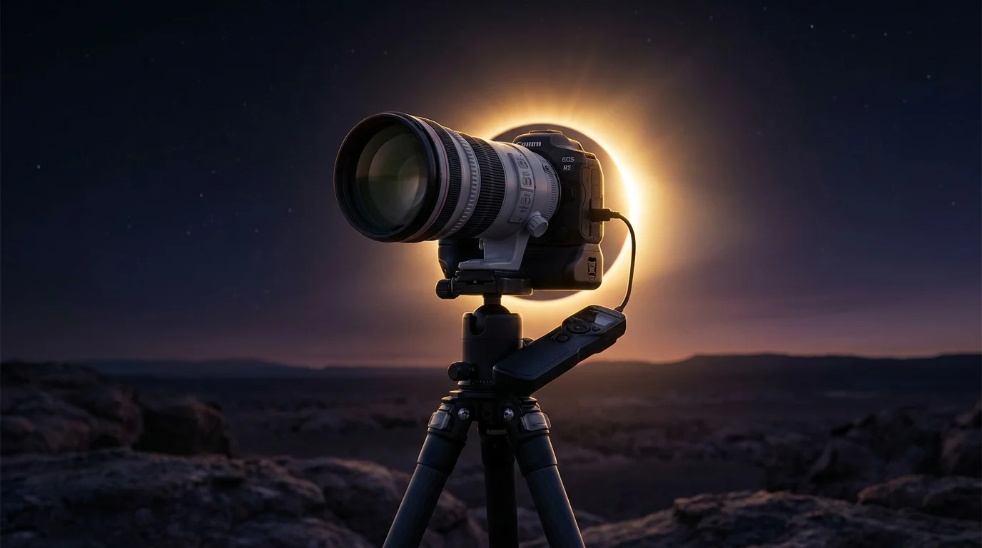 Trípode e intervalómetro para fotografiar el eclipse: equipo recomendado
