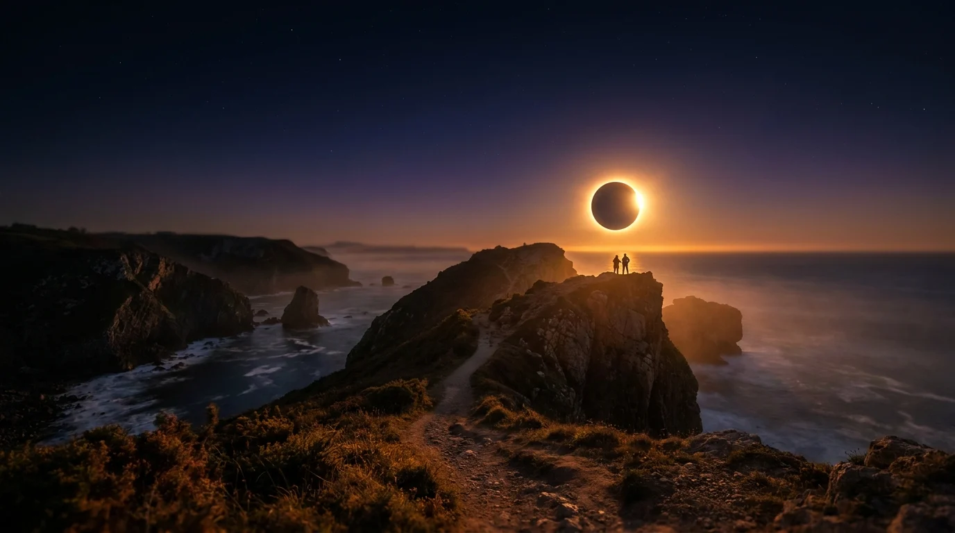 Ver el eclipse en Asturias: acantilados y horizonte abierto